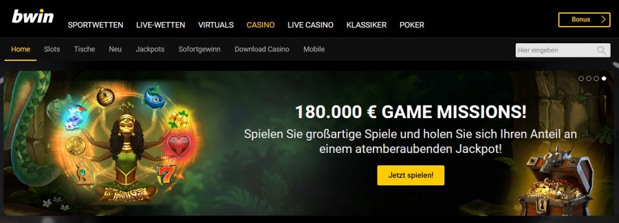 Bwin Casino Bonus + 7€ Gratis ohne Einzahlung