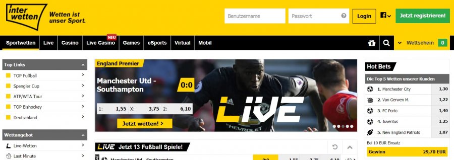 Live-Wetten bei Interwetten » Erfahrung & Test