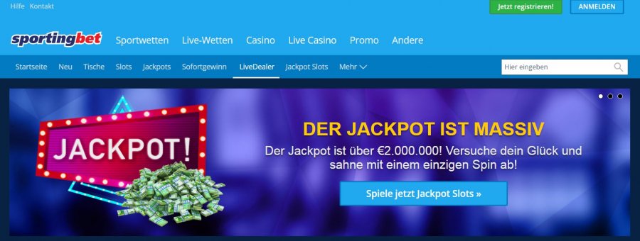 Sportingbet Live Casino » Online Roulette & Blackjack-Spiele
