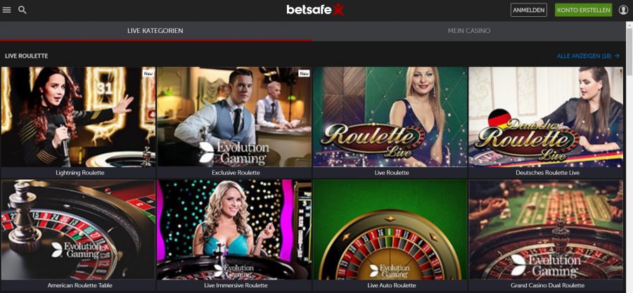 Betsafe Casino Spiele mit Jackpot » bis zu 1000€ Bonus
