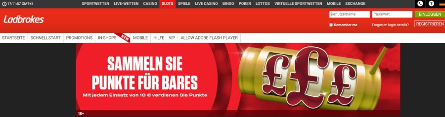 Ladbrokes Casino » Punkte sammeln & Slots spielen