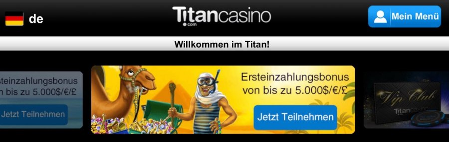 Titanbet Casino Bonus von bis zu 5000 € & Treuebonus