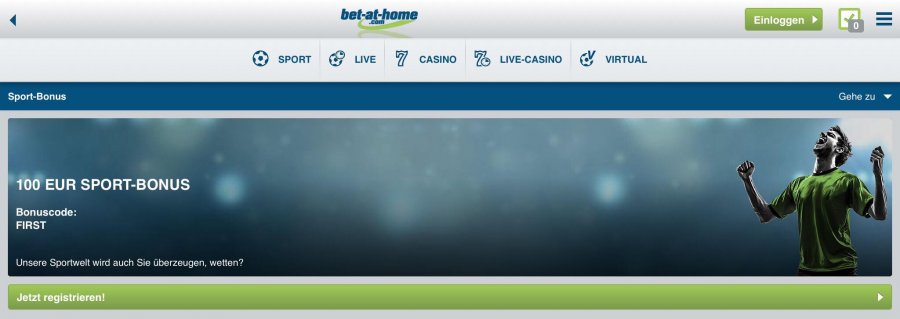 Bet-at-home Bonus Code 2020 » 50 % bis 100 €
