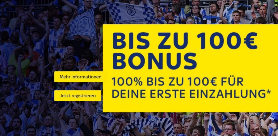 SkyBet Angebot ✰ Bonus für Neukunden ✰ 100% bis 100€
