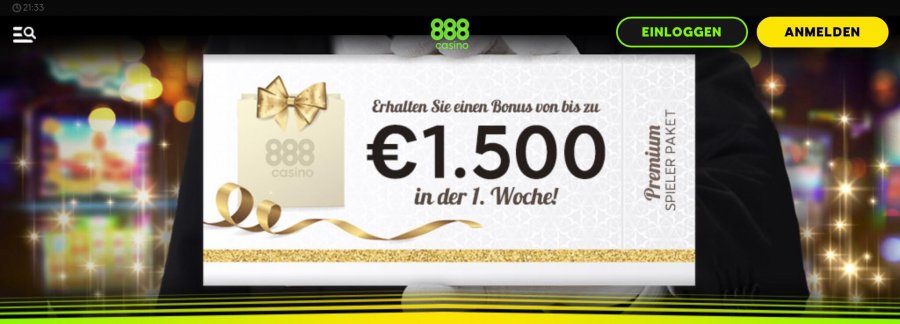888casino Angebot » Premium Willkommenspaket von 1500€