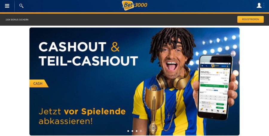 Bet3000 Cash Out Funktion + Teil-Cashout für Sportwetten 