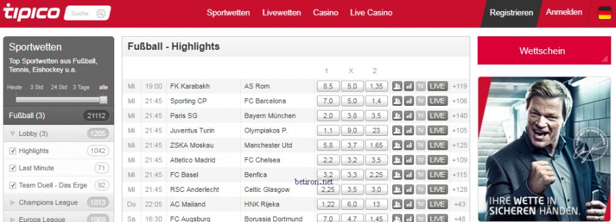Tipico - in der Welt der Sportwetten gewinnt nur der, wer riskieren mag!